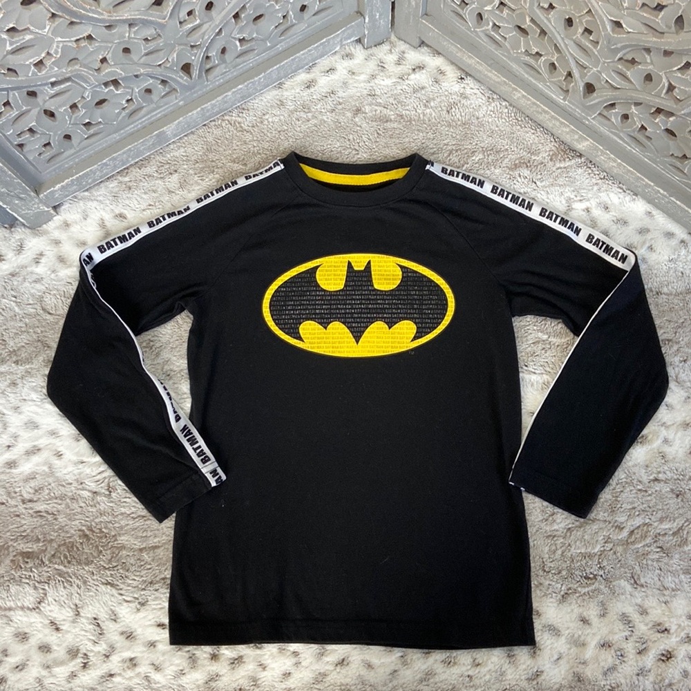 DC comics Batman long sleeve shirt boys size 8 fandom comic books school winter